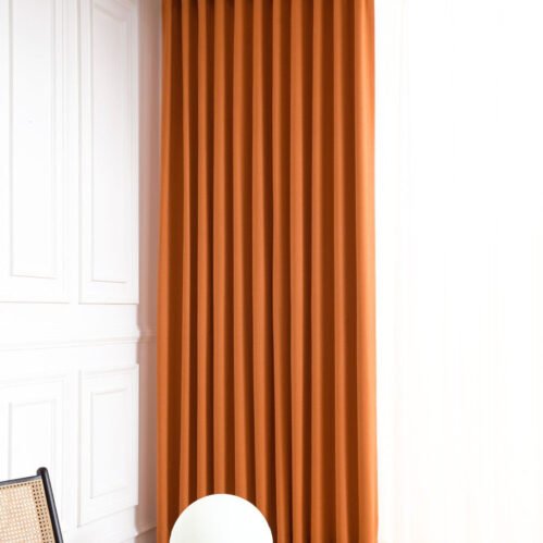 Rèm Vải Màu Cam Hoàng Hôn Sunset Orange 02
