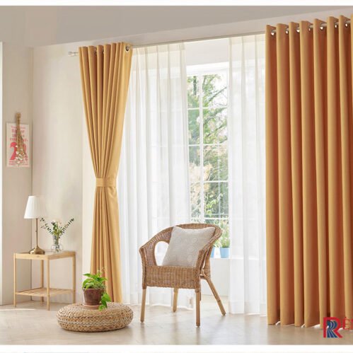 Rèm Vải Màu Vàng Yellow 02
