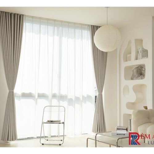 Rèm vải màu be Beige nhẹ nhàng và quyến rũ