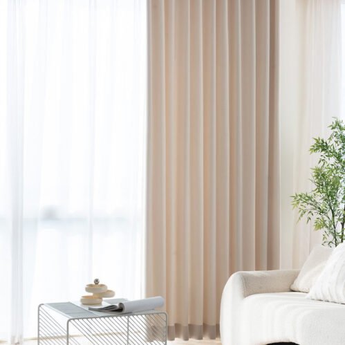 Rèm Vải Màu Ngà Voi Ivory 03