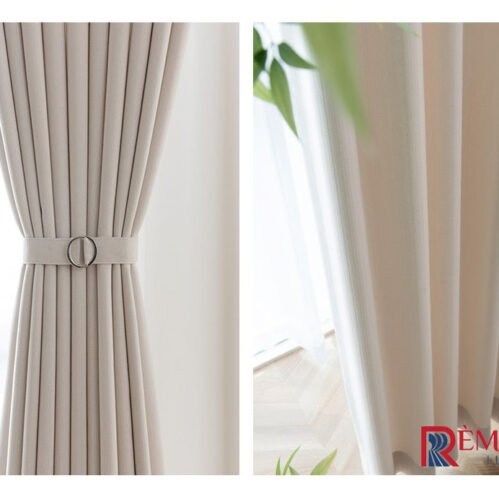 Rèm Vải Màu Ngà Voi Ivory 04