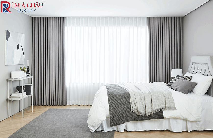 Hình ảnh Rèm Cửa 2 lớp giữa ngày và đêm
