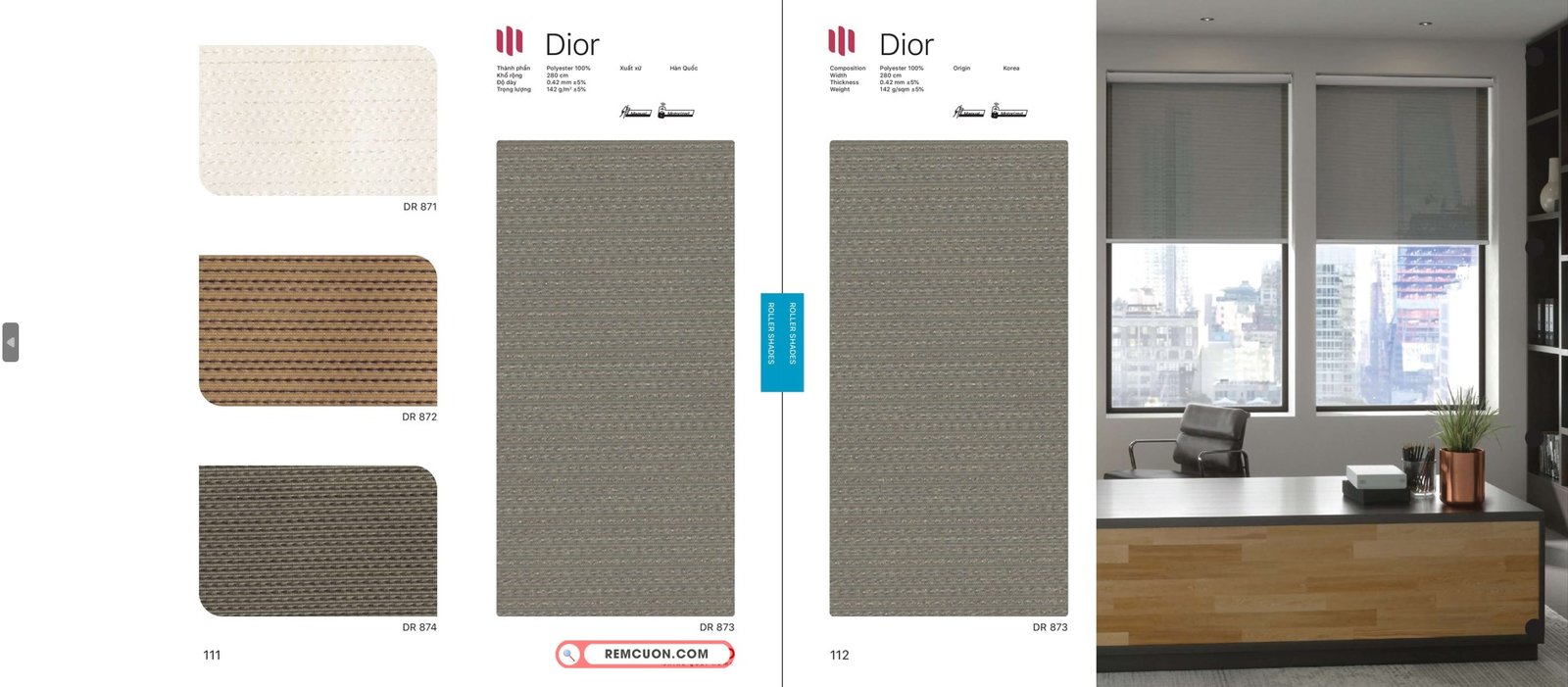 Rèm Cuốn Modero Dior
