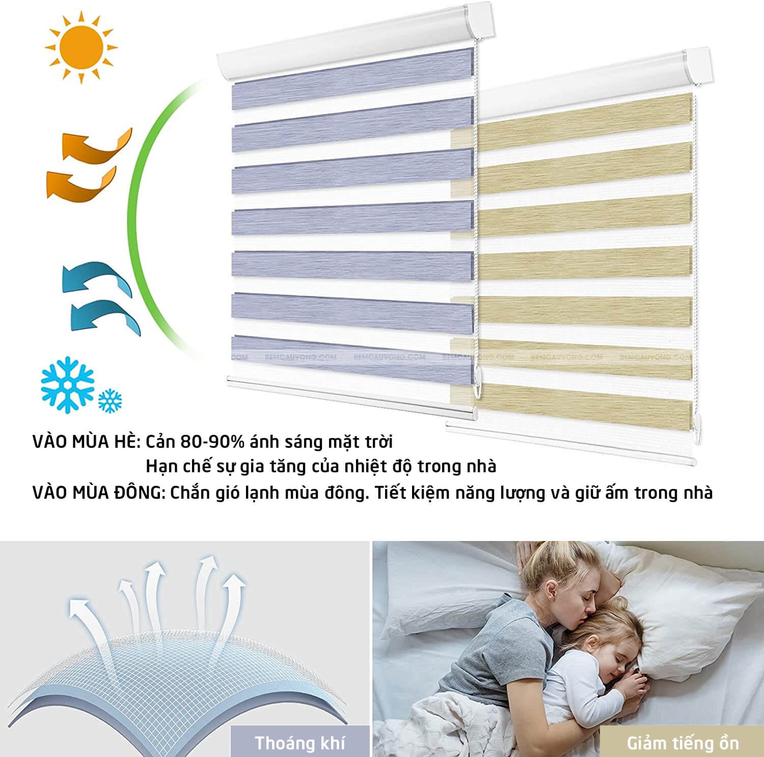 Lợi ích khi sử dụng Rèm Cầu Vồng nhập khẩu Á Châu