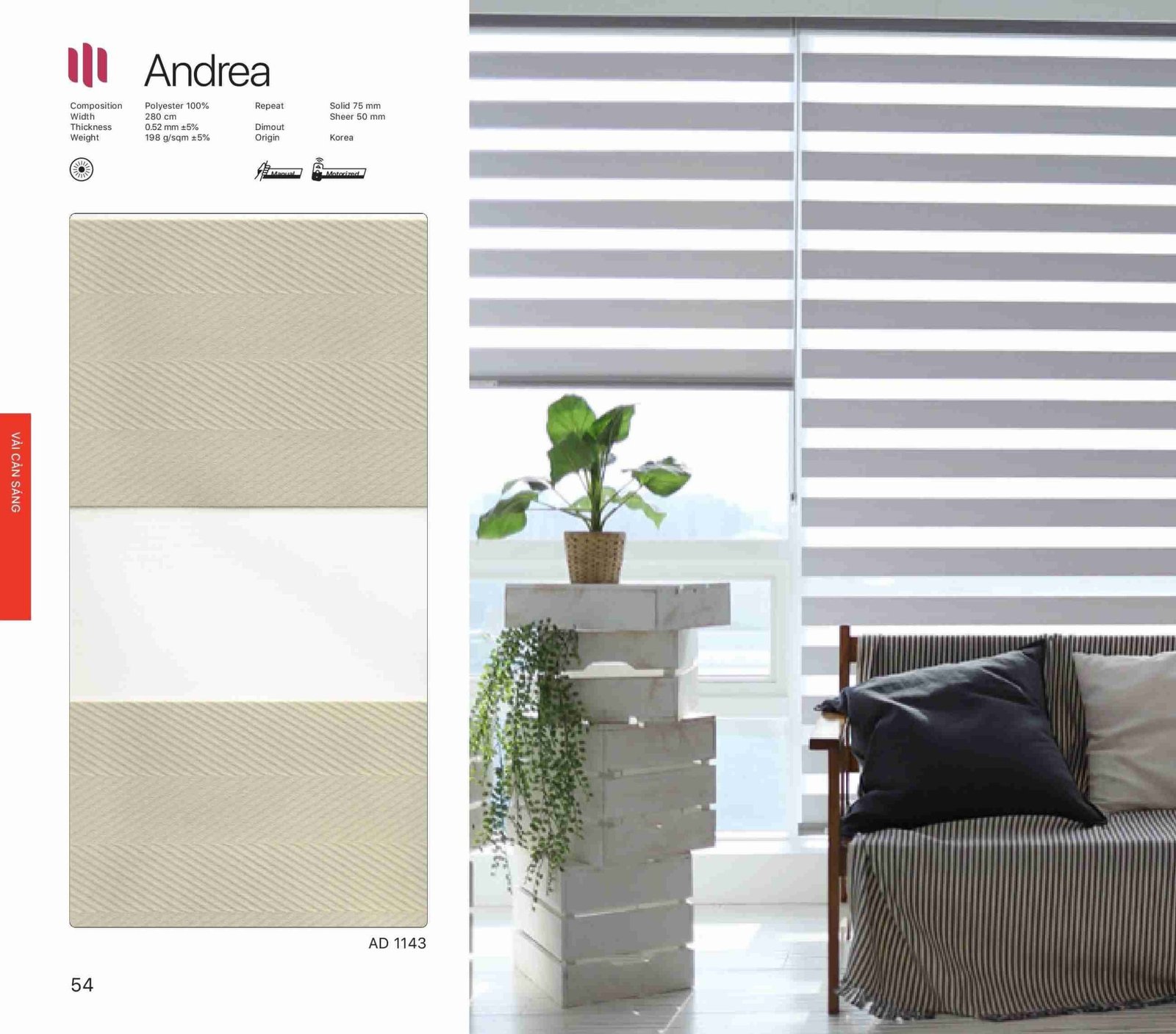 Rèm Cầu Vồng Modero Andrea