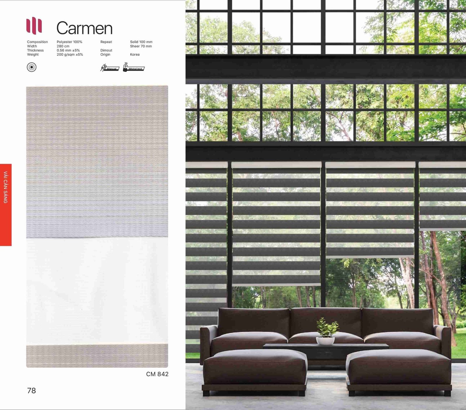 Rèm Cầu Vồng Modero Carmen
