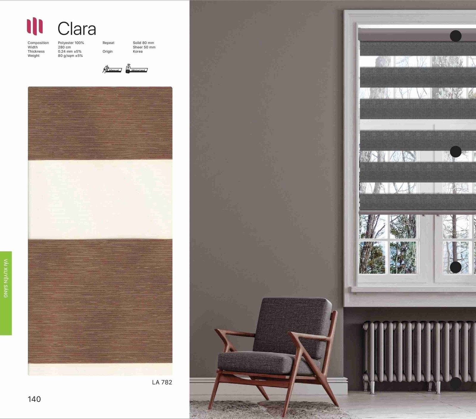 Rèm Cầu Vồng Modero Clara