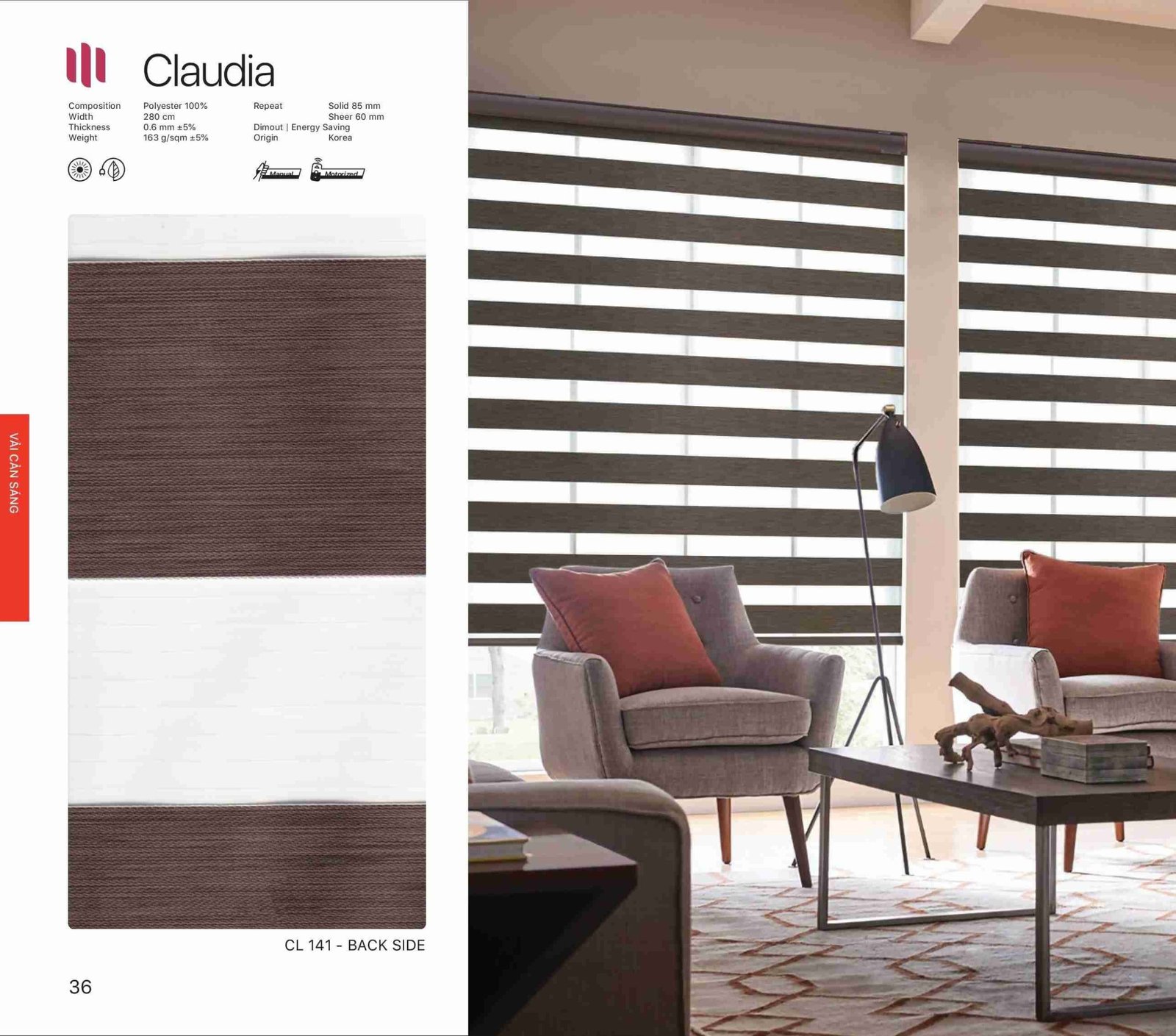 Rèm Cầu Vồng Modero Claudia