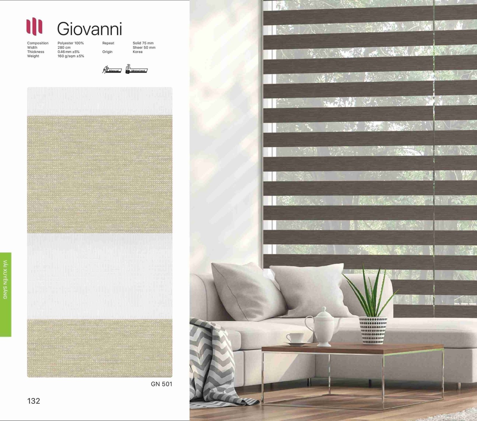 Rèm Cầu Vồng Modero Giovanni