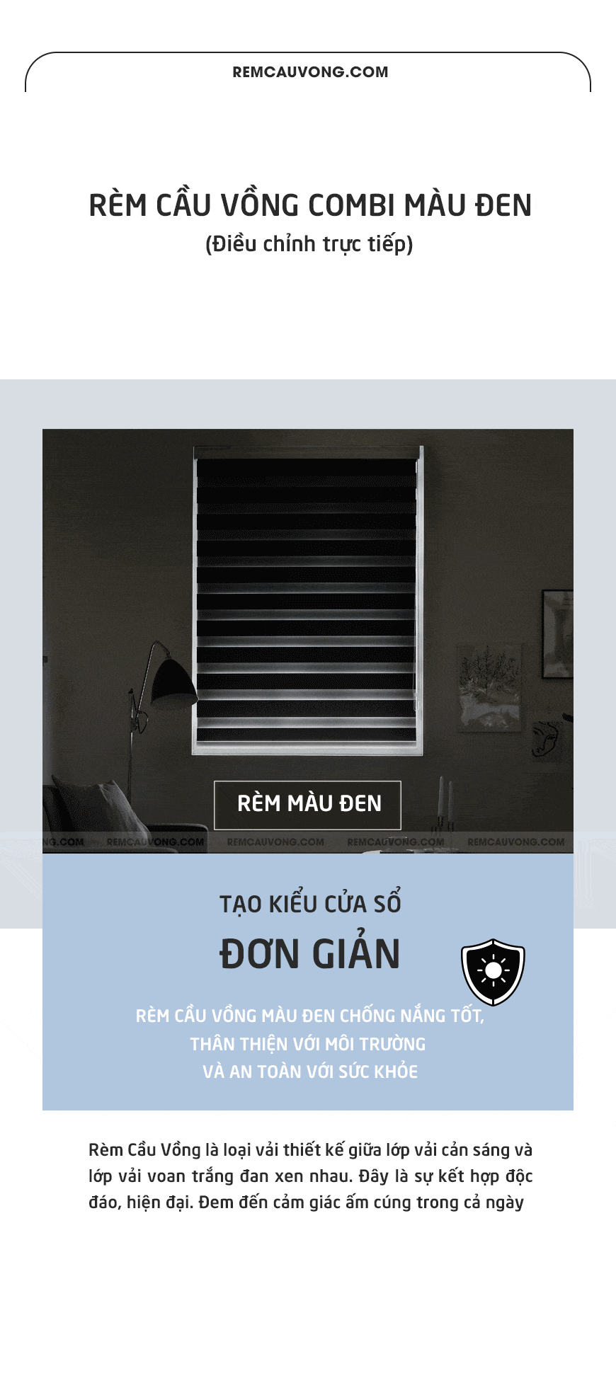 Rèm Cầu Vồng nhập khẩu Á Châu điều chỉnh sáng tối